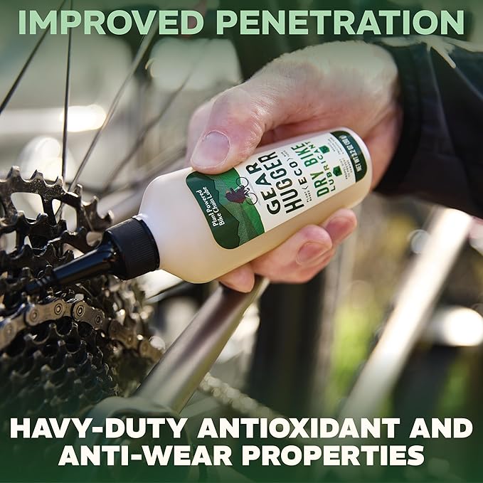 Gear Hugger - Dry Lube and Degreaser - Eco-Friendly & Long-Lasting Bike Chain Cleaner – Plant-Based Bike Lubricant, No Petroleum, No PTFE