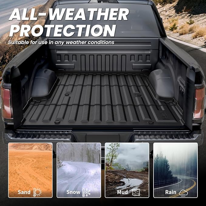 LASFIT 5.5ft Bed Mat for Ford F-150 2015-2023| F150 Lightning 2022 2023 67.1" Trcuk Bed Box Liner TPE All Weather Protector Durable & Easy Clean-Not Fit for Drop in Bedlienr