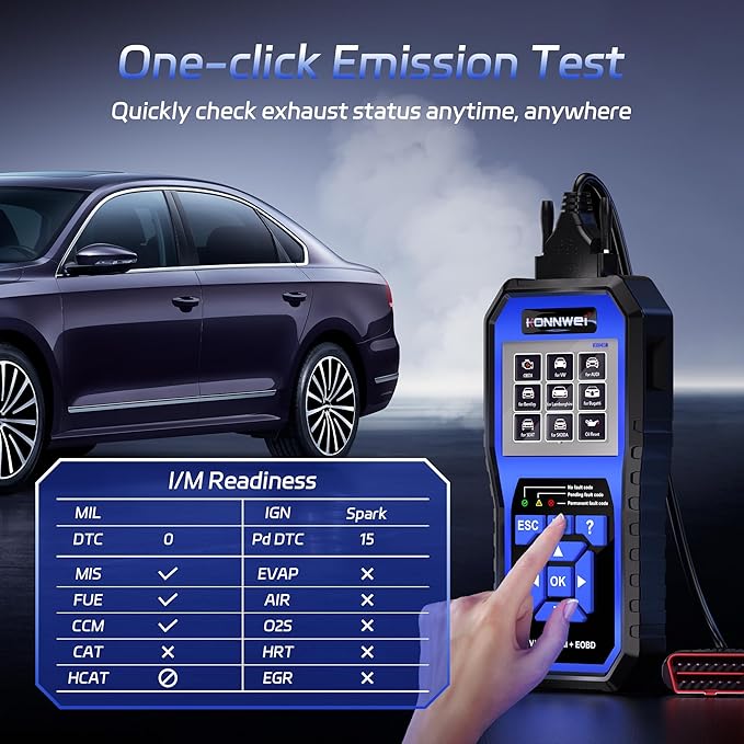 KONNWEI OBD2 Scanner Fit for VW Audi Skoda Seat, Full System OBD2 Scanner Diagnostic Tool w/Battery Registration, Code Reader with Oil/EPB Reset, BMS, Throttle Match for VAG, Full OBD2 Service