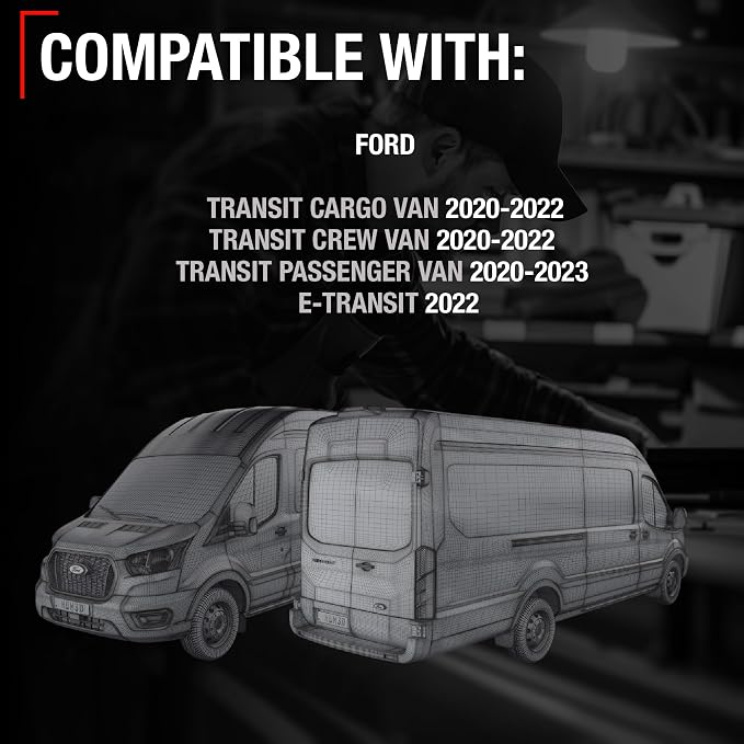 Rear View Camera Compatible with 2020-2023 Ford Transit Van Level 1 High Mount Stop Lamp
