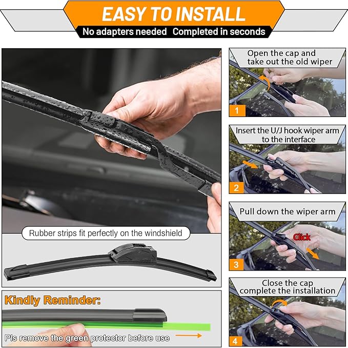 AUTOBOO 28"+16" Windshield Wipers Replacement for Nissan Altima 2018-2013 Maxima 2019-2017 -Original Factory Quality (Pack of 2)