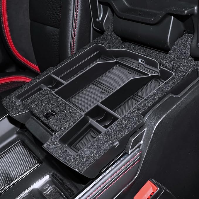 for Ram 1500 Center Console Organizer 2019-2025 2026 Dodge Ram 1500 2500 3500 Accessories Armrest Tray Middle Storage Box Insert Container Durable ABS Plastic