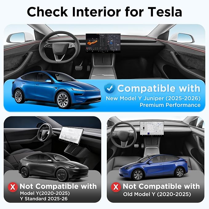 2026 Upgraded for Tesla New Model Y Juniper 2025 2026 Sunshade Roof [No Sag,Ice-Crystal Cooling Coatings] Heat Insulation Glass Roof Sun Shade for Tesla Model Y Accessories 2025 2026 Black