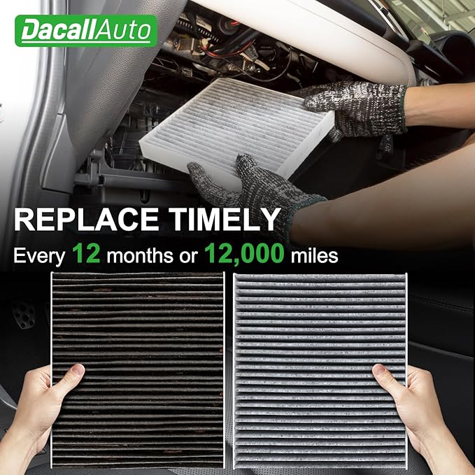 4pcs Activated Carbon Cabin Air Filter Set for Kenworth T660 T680 T800 T880; for International Trucks HV507 HV607 LT625 MV607; for Peterbilt 579 567; Replace X1987001, AF55839, P640110