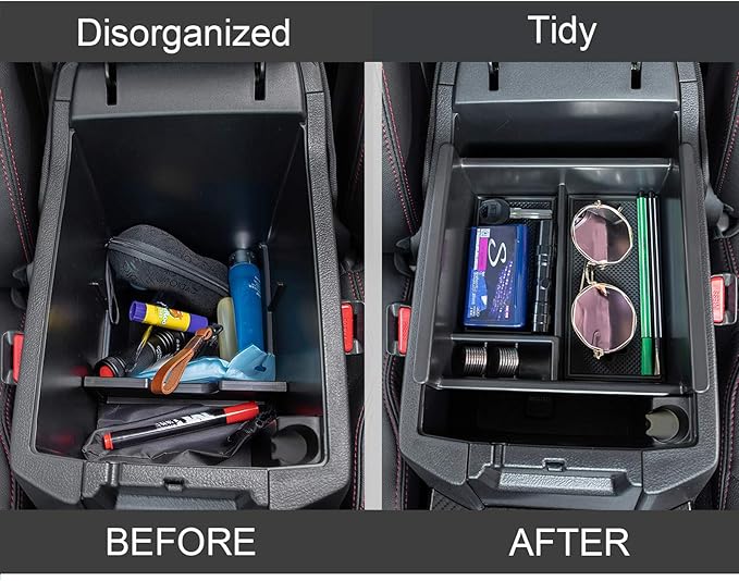 JDMCAR Center Console Organizer (Black Trim) and Gear Shift Organizer Tray Compatible with Toyota 4Runner Accessories 2010-2024