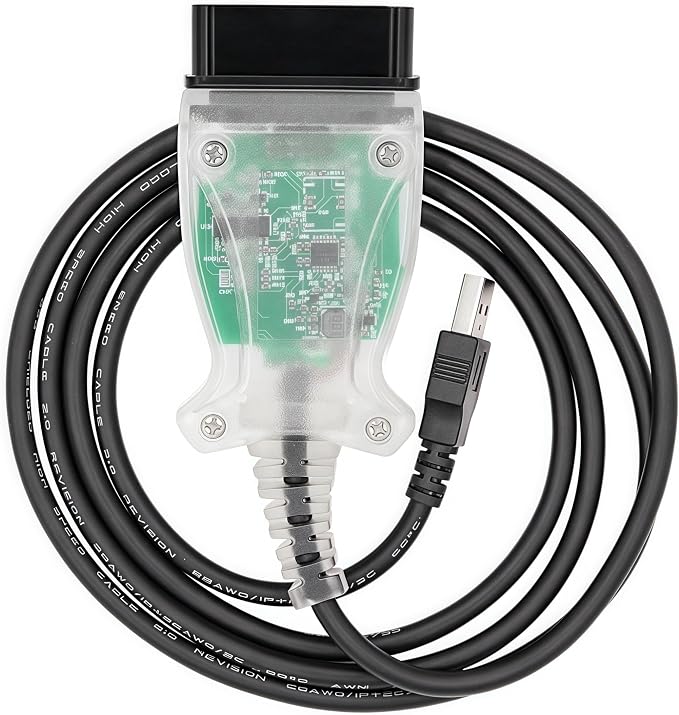 ELS27 Diagnostic Cable Compatible for Ford Mazda Lincoln and Mercury Car, Compatible for FORScan ELMconfig FF2 Foccus ScanMaster ELM v2.1 and Scantool.net. (25K80 Chip)