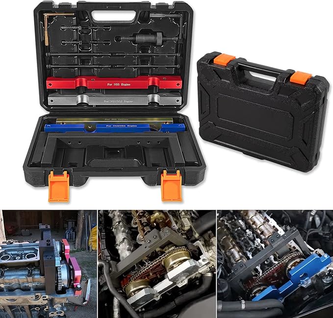 E-cowlboy Fit for BMW Timing Tool kit Master Engine Timing Vanos Cam Camshaft Locking Tool,Crankshaft Flywheel Alignment Tool Kit Compatible for BMW 2.5L 3.0L N51 N52 N53 N54 N55 Engines