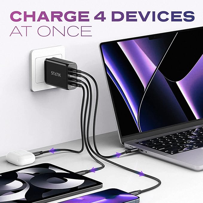 STATIK GaN Charger (100W) & GloboCharge Travel Adapter 12W