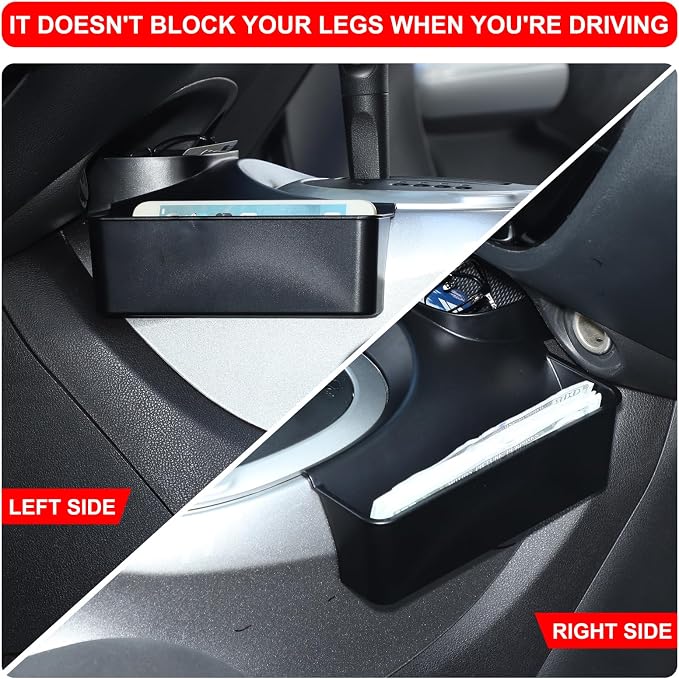 Center Console Gear Shift Organizer Tray Compatible with 2011-2019 Nissan Juke and Nissan Infiniti ESQ Storage Box Accessories Gear Shift Center Console Side Tray Black Hanging Storage Box