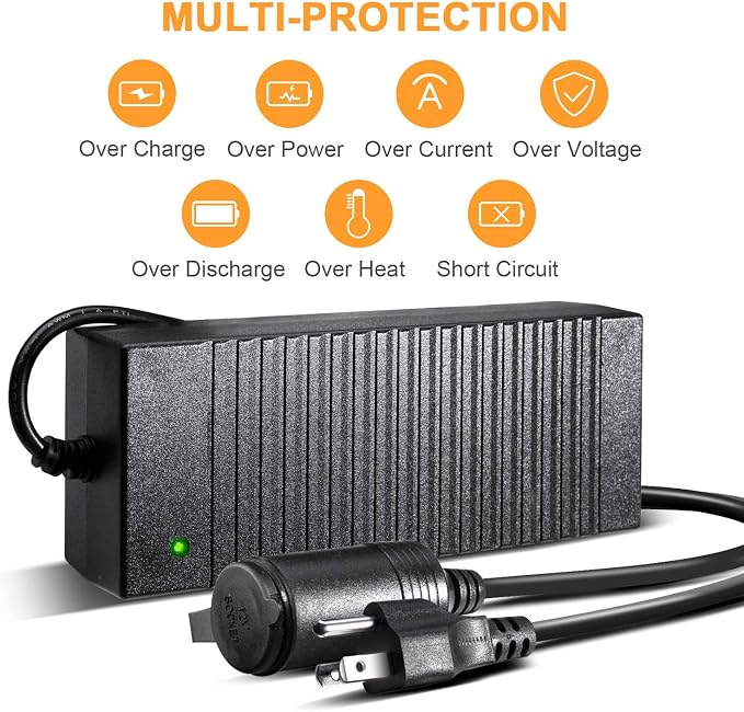 AstroAI Tire Inflator Portable Air Compressor for Car Tire Pump 150PSI and stroAI AC to DC Converter 10A/120W/7.78FT/110V to12V Converter