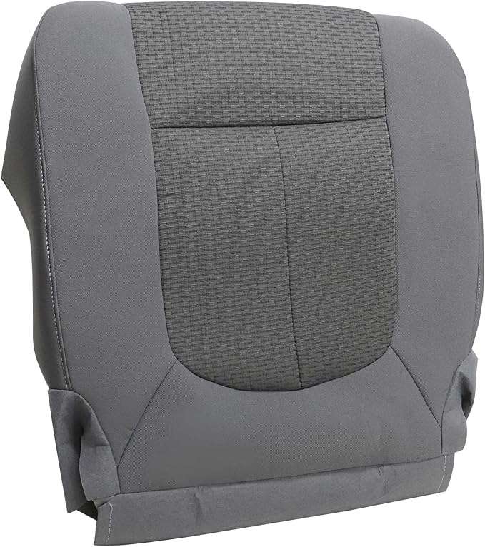 Driver & Passenger Bottom & Top Lean Back Replacement Cloth Seat Covers Gray #1S 2S or 3S Compatible with Ford F250 F350 F450 F550 XL XLT 2011 2012 2013 2014 2015 2016