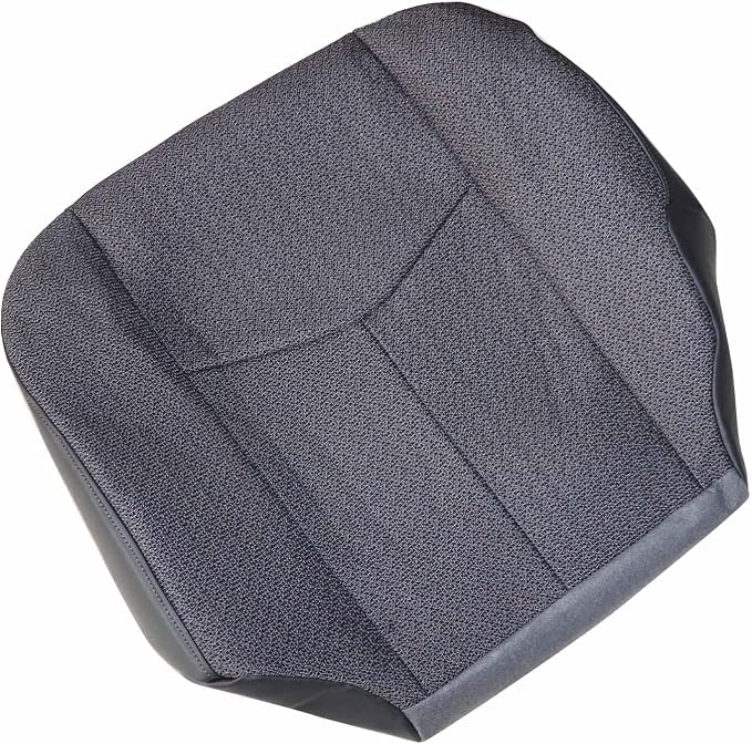 GXARTS Driver Side Bottom Replacement Cloth Seat Cover Dark Gray #69C Compatible with Chevy Silverado 1500 2500 3500 1500HD 2500HD GMC Sierra 2003-2007 Seat Cushion Protector Cloth Cover