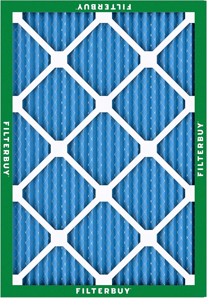 Filterbuy 24x28x1 Air Filter MERV 13 Optimal Smoke & Allergy Defense (3-Pack), Electrostatic Pleated HVAC AC Furnace Filters Replacement (Actual Size: 23.50 x 27.50 x 0.75)