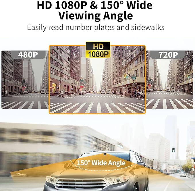 ATOTO AC-FCR01W HD 1080P Front Camera, 150° Wide Viewing Angle, Strong Light Suppression, with Built-in G-Sensor, Only Compatible with Selected ATOTO P8 Series