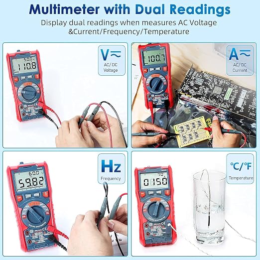 AstroAI TRMS 6000 Counts Digital Multimeter+ Multimeter Test Leads Kit