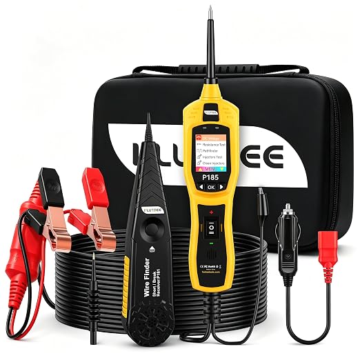 Flutree P185 9-30V Power Circuit Probe Tester | 40FT Cable, Injector Test & Clean, Battery, Relay & Fuse Tester, Breaker Finder, Wire Tracer, 12/24V Cars Trucks Trailers