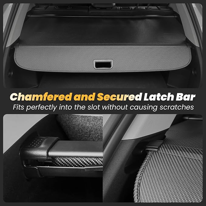 Trunk Cargo Cover for Chevy Equinox GMC Terrain 2025 2026, with Carbon Fiber Texture, Anti - Peeping Retractable Security Shade for Privacy, SUV Accessories (No Equinox EV)