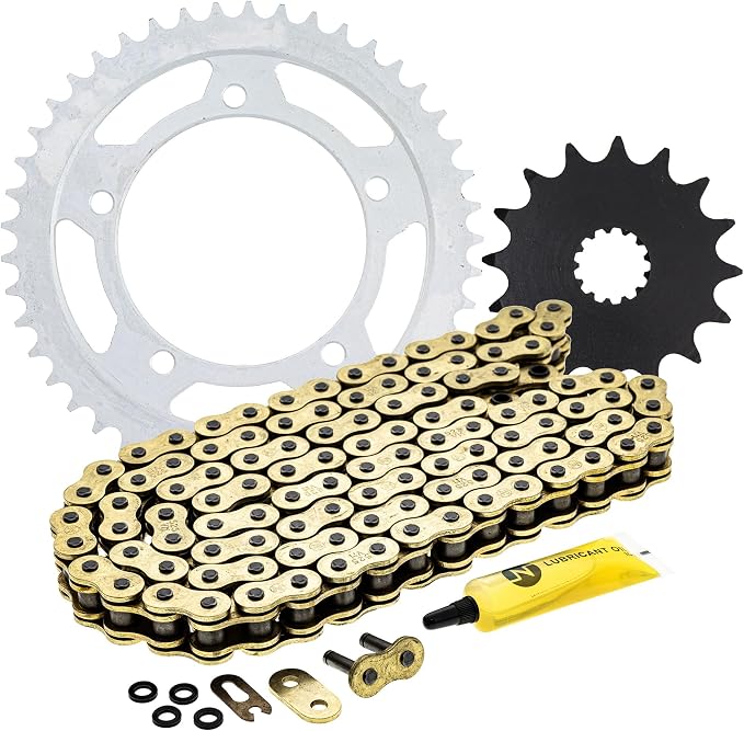 NICHE Drive Sprocket Chain Combo for Suzuki GSXR600 Front 16 Rear 45 Tooth 525VM-X X-Ring 110 Links