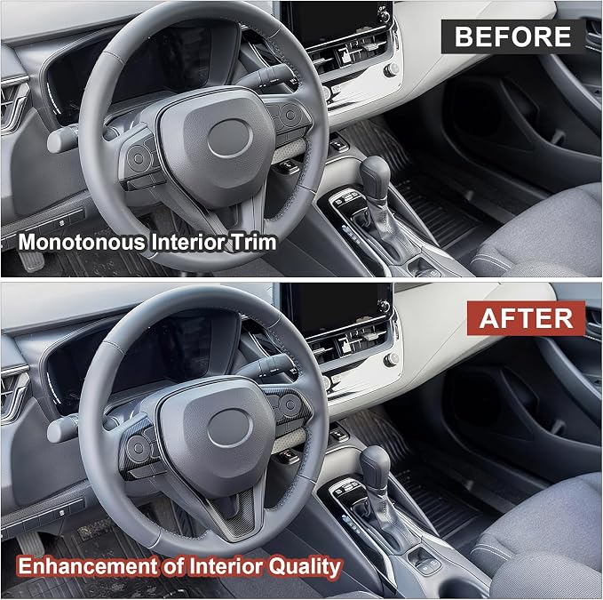 Carbon Fiber Steering Wheel Cover Compatible with Toyota Corolla 2020–2026 & Corolla Hatchback 2019–2026
