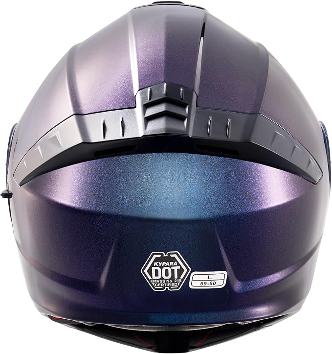 KYPARA Motorcycle Dual Visor Flip up Modular Full Face Helmet with DOT Certification of Impressionism