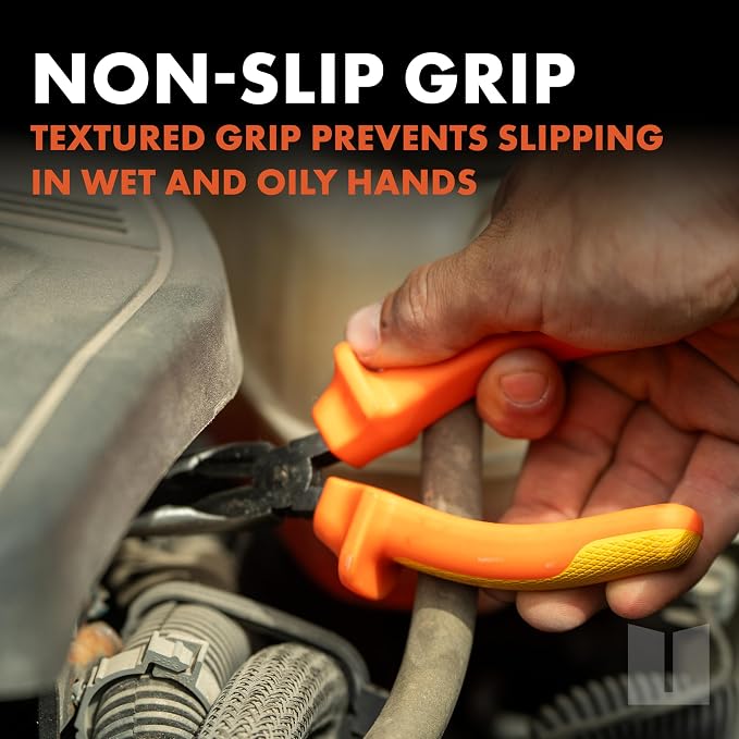 Ullman Insulated 6 in Long Nose Pliers with Industrial Non-Slip Grip - Perfect Hand Tool for Electricians, HVAC, and Contractors