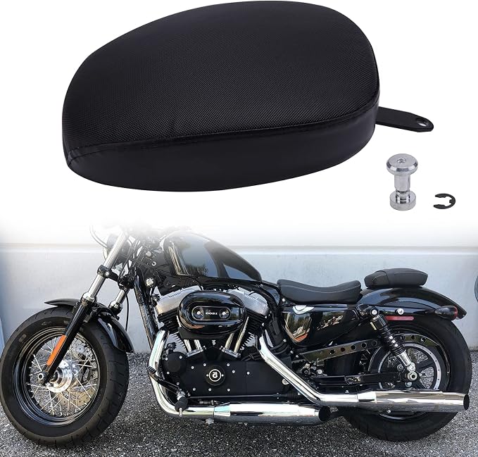 Motorcycle Rear Seat Passenger Pillion Pad Seat Cushion Compatible with Harley Sportster XL1200 883 72 48 2010-2015