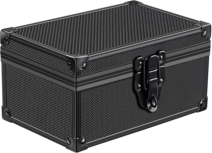 Faraday Box for Car Keys, Car Key Fob Signal Blocker RFID Blocking Protector, Secure Anti-Theft Shielding Cage for Keyless Entry (Black Dot Matrix)