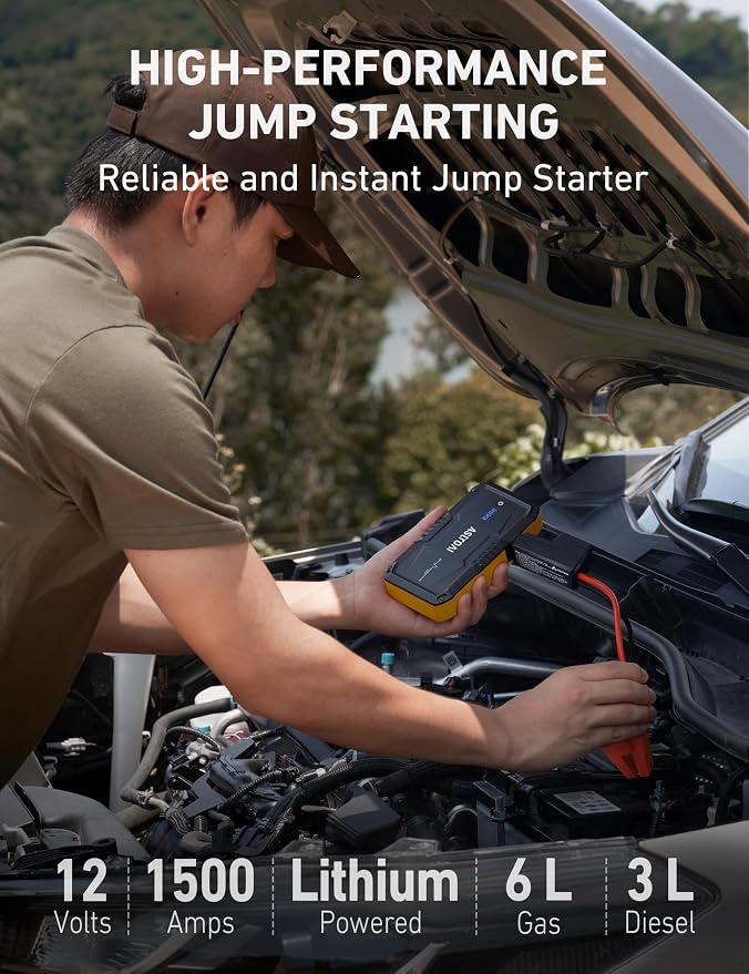 AstroAI S8 Car Battery Jump Starter with Car Battery Tester