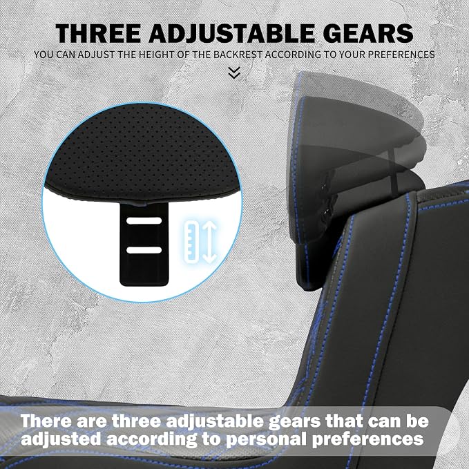 One-Piece Driver Passenger Seat Motorcycle 2-Up Seat With Driver Backrest Cushion Pad Fit for Harley Softail Sport Glide FLSB Low Rider FXLR FXLRS FXLRST 2018-later (Blue Stitching)
