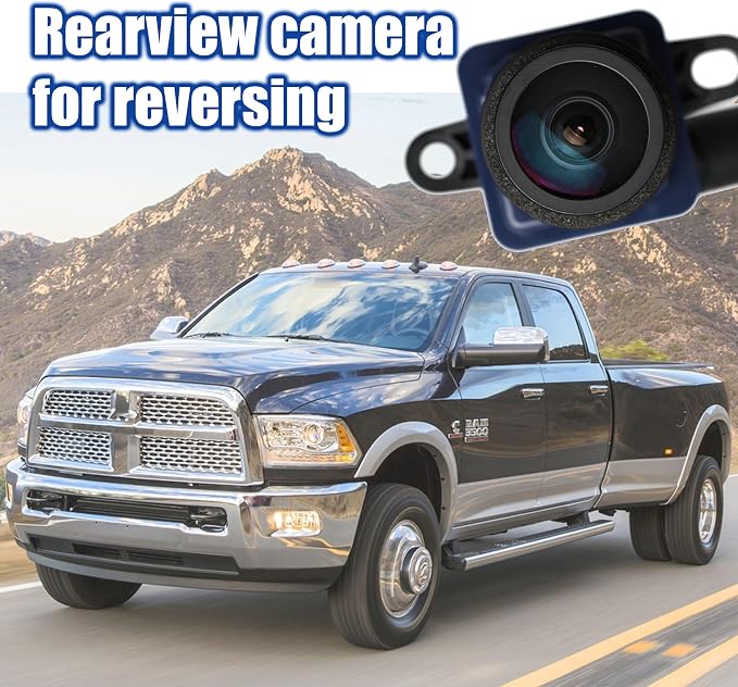 No.56054156AD Rear View Backup Reverse Parking Camera [8 Pins] IP68 HD | Compatible with Dodge Ram 1500 2500 3500 2009-2012 Parking Assist Cmera Repalces OE#56054156AC 56054156AE 56054156AB