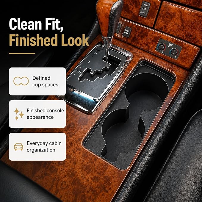 SplashNColor Ashtray Cupholder Replacement Compatible with Lexus LS430 2001-2003 – Secure Side Screw Mount | Restore Center Console Drink Storage | Cabin Repair Insert