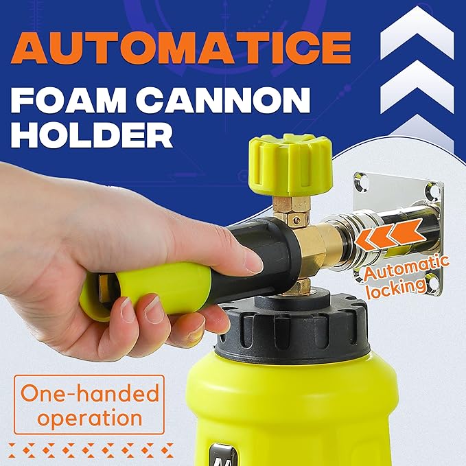 M MINGLE Automatic Foam Cannon Holder, Foam Cannon for Pressure Washer