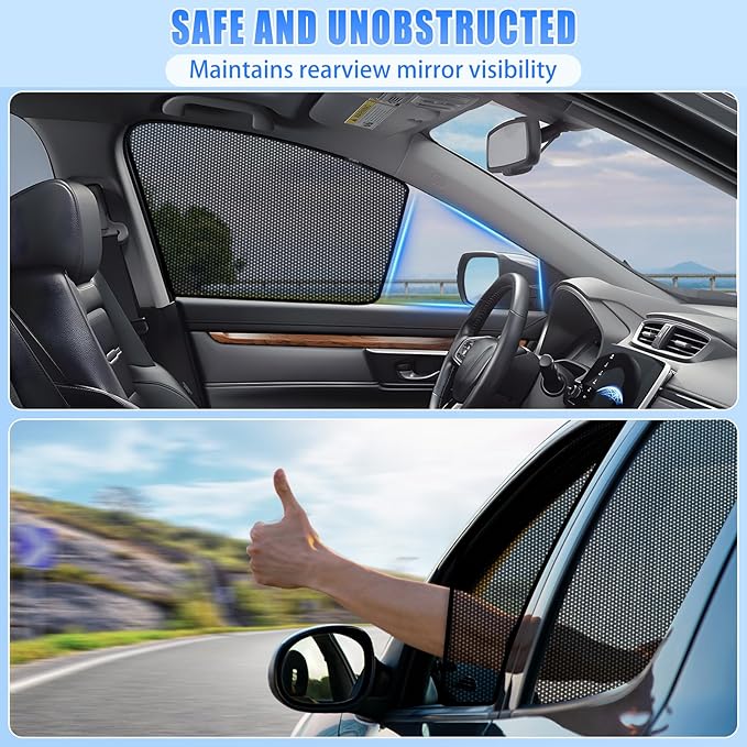 ZATOOTO Car Window Shades for Toyota Camry 2018-2023, Car Window Cover for Baby Sun Shade Blocker Breathable Mesh Reduce UV Rays and Heat Insulation, Privacy Protection for Camping Rest