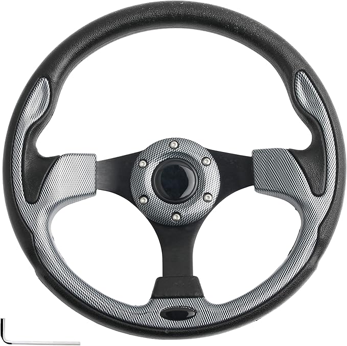 Black Spokes Golf Cart Steering Wheel For Club Car DS and Precedent Tempo EZGO RXV & TXT Yamaha Golf Cart Steering Wheel