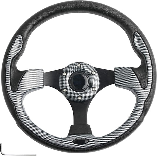 Black Spokes Golf Cart Steering Wheel For Club Car DS and Precedent Tempo EZGO RXV & TXT Yamaha Golf Cart Steering Wheel