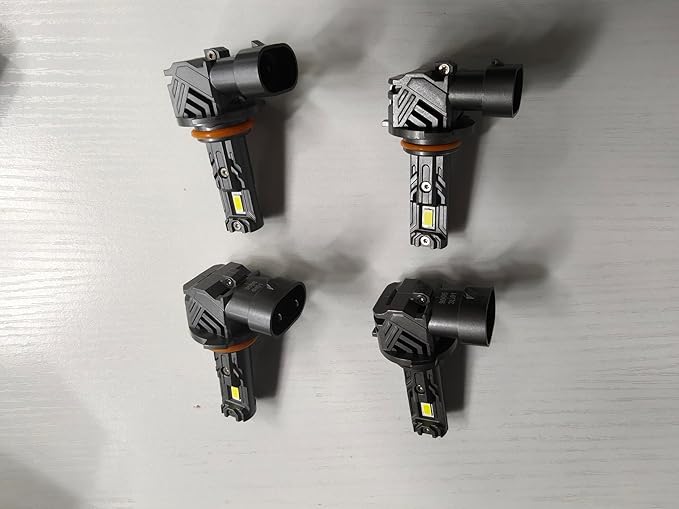FAHREN 9005 9006 Emergency Strobe Lights, Upgraded 100,000LM 1000% Super Bright Bulb 1:1 Mini Size No Adapter Required, 6500K Cool White HB3/HB4 Compatible, Plug-and-Play, Pack of 4