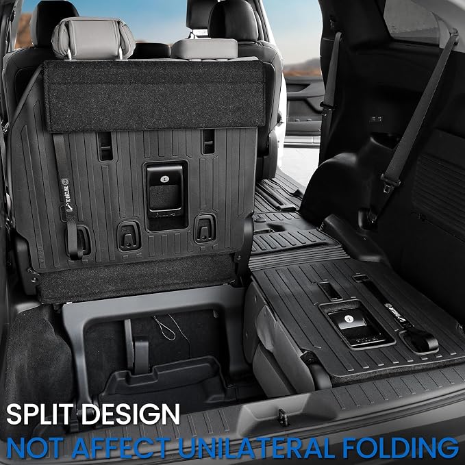 Cargo Lower Mat Backrest Mats for 2021-2025 2026 Toyota Sienna, All Weather TPE Seat Back Liners Trunk Lower Well Mat Cargo Liner Accessories (Backrest Mats for 3rd-Row+Cargo Lower Mat)