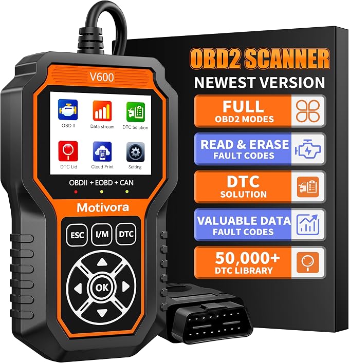 OBD2 Scanner Diagnostic Scan Tool with Solution Car Code Reader Reset Tools Check Engine Light SCAN Tool Car Accessories Read Fix Clear Car Vehicle Fault Codes for Cars 1996+ OBD II Scanner