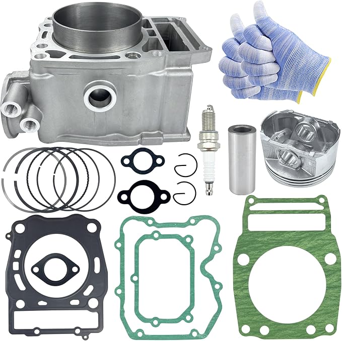 92mm Bore Cylinder Piston Ring Gasket Top End Rebuild Kit Compatible with Polaris Ranger Sportsman Scrambler 500 1996-2012 3087221 3085526 3085634