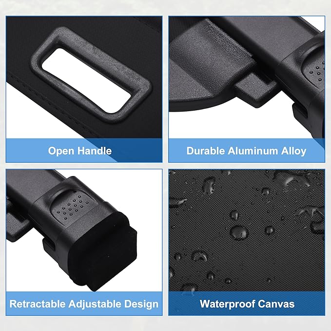 uxcell Retractable Cargo Cover for Genesis GV70 2022-2023 Waterproof Non Slip SUV Rear Trunk Shielding Shade Black