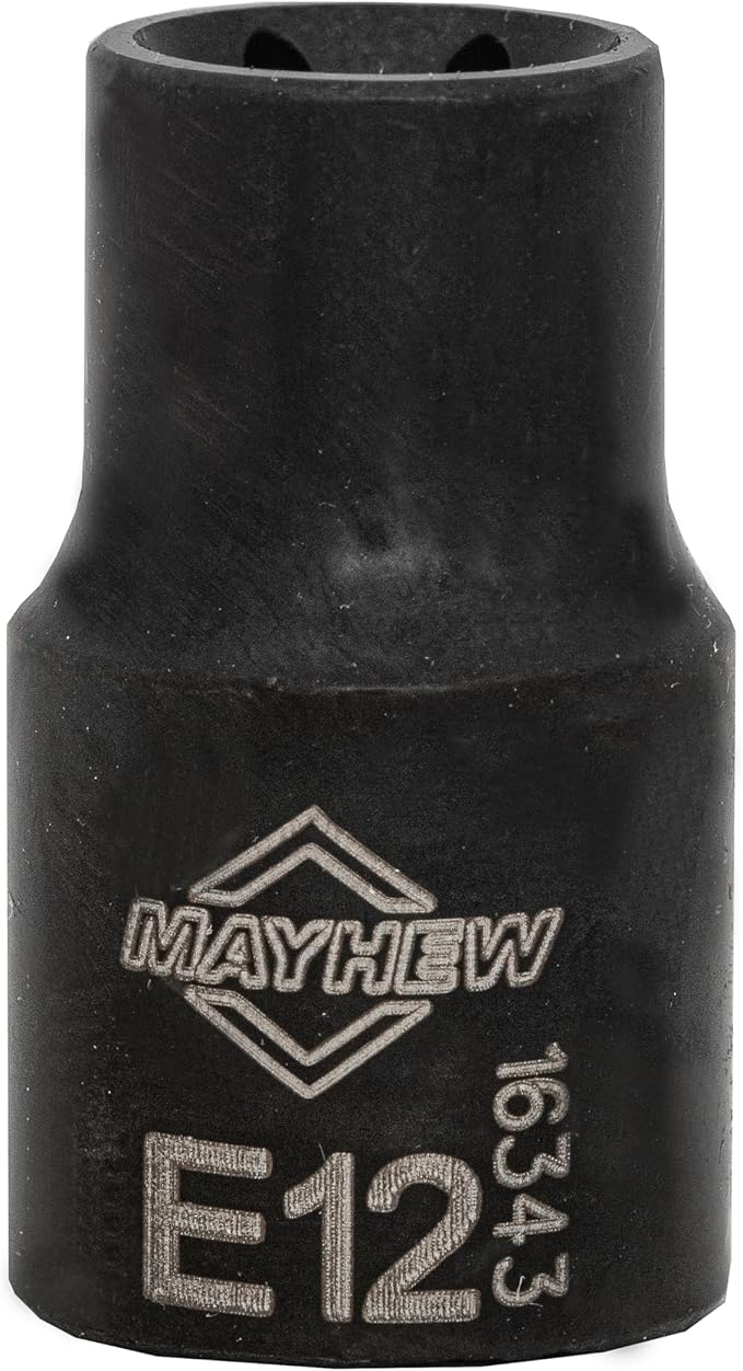Mayhew Tools 16025 Inverted Torx Socket Bit Set, 7-Piece, Black Oxide Finish, polished chrome