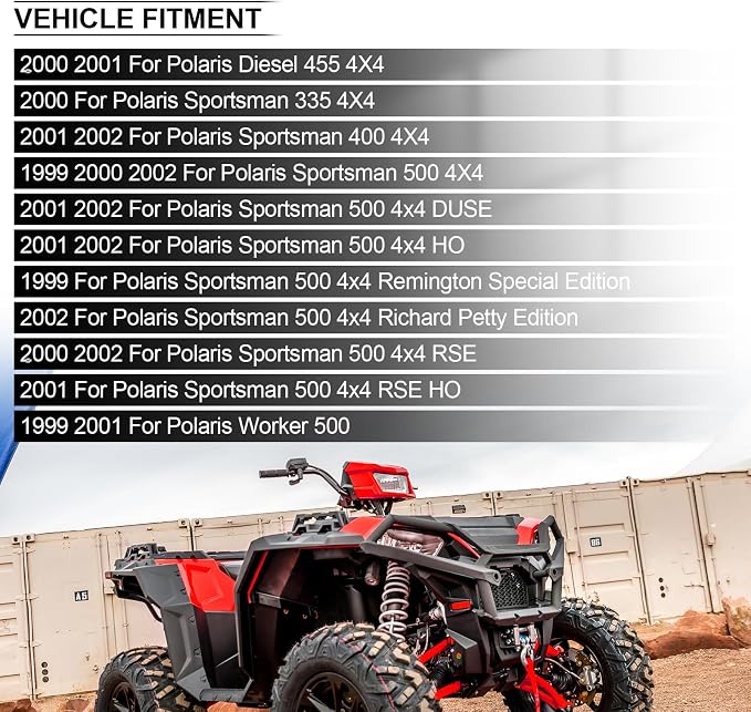 Rear Right Left CV Axles set for 2000 For Polaris Sportsman 335,2001 2002 For Polaris Sportsman 400,2000 2001 For Polaris Diesel 455,1999 2000 2001 2002 For Polaris Sportsman 500 2pcs 1380142