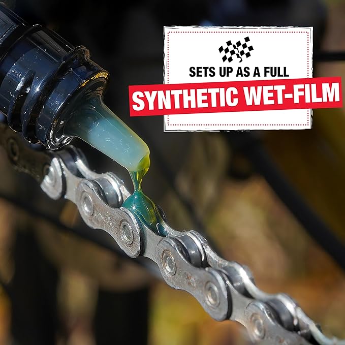 Finish Line Wet Bicycle Chain Lube – Long-Lasting Wet Style Lubricant for Road, Mountain, and Gravel Bikes – Reduces Friction and Repels Water- Shop Size – 1 Gallon