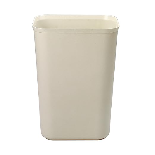Rubbermaid Commercial Products Fire Resistant Wastebasket 40 Qt/10 Gal Beige, for Hospitals/Schools/Hotels/Offices