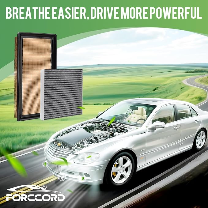 Engine & Cabin Air Filter Fit for RAV4 Hybrid (2019-2025), Camry Hybrid (2018-2026), Highlander Hybrid (2020-2025), Sienna Venza (2021-2025), RAV4 Prime (2021-2024) Replace#CF12157 CA12289
