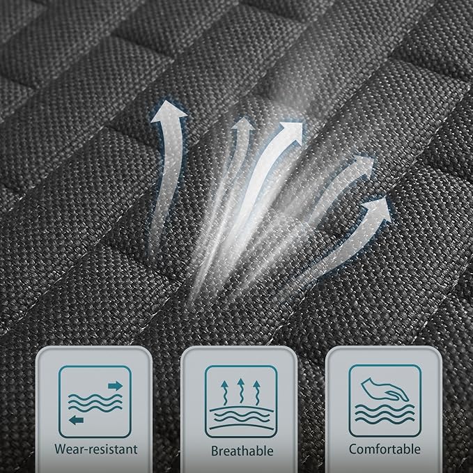 Car Seat Covers Front Seats,2 Pack Seat Covers for Cars Truck SUV,Front Seat Covers with Storage Pocket,Bottom Auto Seat Cushion Pad Mat for Most Vehicles-Black,Front 2 Pcs
