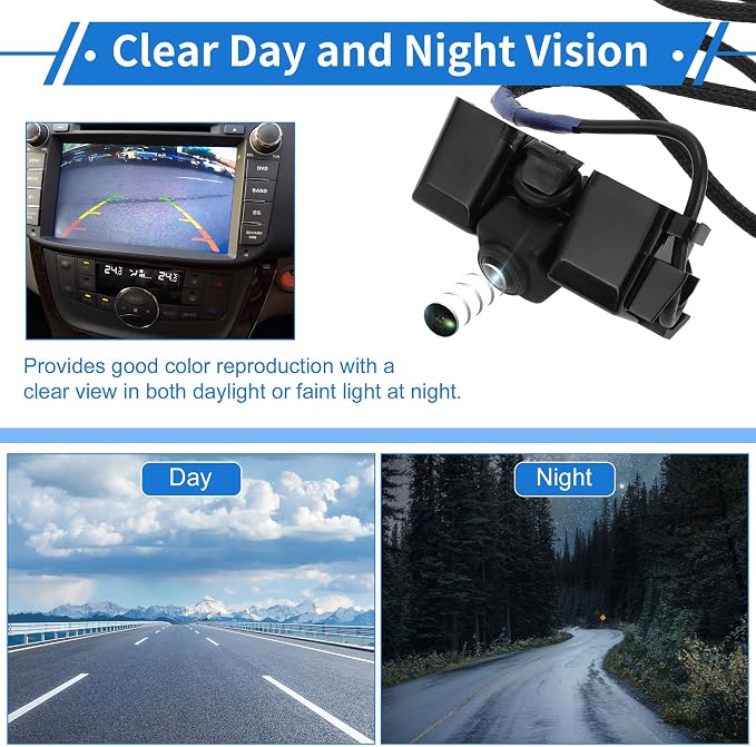 1 Pcs Rear View Camera for Chevrolet Cheyenne 2016-2018 for Chevy Silverado for GMC Sierra 1500 License Plate Park Assist Camera Backup Reverse Camera