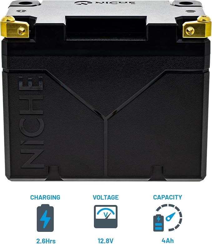 NICHE Lithium Battery YB12B-B2 12V 4Ah 240A for Yamaha BW350 Suzuki GS300 GS450