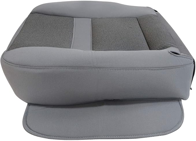Priprilod Gray Front Driver & Passenger Side Bottom & Top Lean Back Replacement Cloth Seat Cover Compatible with Dodge Ram 2500 3500 4500 5500 2006 2007 2008 2009 2010
