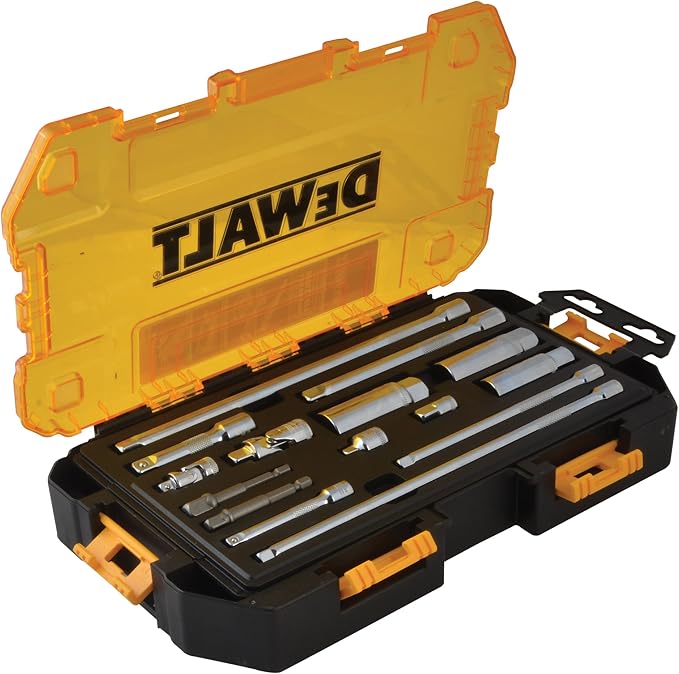 DEWALT Accessory Socket Set, 15-Piece (DWMT73807) & Deep Socket Set, 20-Piece, 3/8" Drive Metric/SAE (DWMT73812)